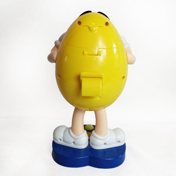 M & M Yellow-Blue Base 2012 Candy Dispenser-Lever In The Back-11 in. - Picture 4 of 11